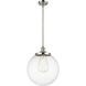 Franklin Restoration Beacon LED 14 inch Polished Nickel Pendant Ceiling Light in Clear
