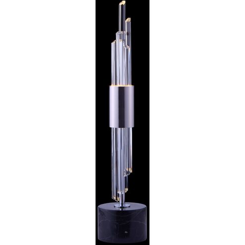 Lucca 28.5 inch Polished Chrome Table Lamp Portable Light in Firenze Clear