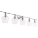 Gene 5 Light 47 inch Chrome Wall sconce Wall Light