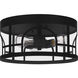 Brampton 3 Light 14 inch Matte Black Flush Mount Ceiling Light