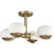 Wallace LED 19.5 inch Brushed Gold Chandelier Ceiling Light