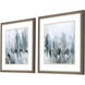 Landscapes Blue and Gray and Green Framed Art