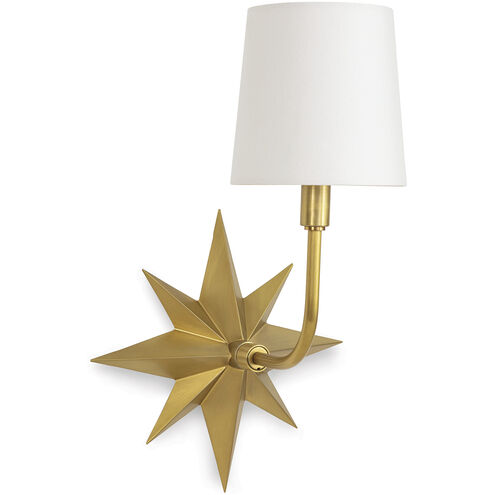 Etoile 1 Light 9.5 inch Natural Brass Wall Sconce Wall Light