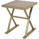 Better Ending 25 X 22 inch Aged Gold with Natural Accent Table