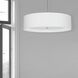 Helena 4 Light 34 inch Polished Chrome with White Pendant Ceiling Light