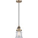 Franklin Restoration Canton LED 6 inch Brushed Brass Mini Pendant Ceiling Light in Clear