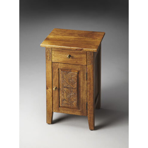 Webster Hand Carved Artifacts Chairside Chest