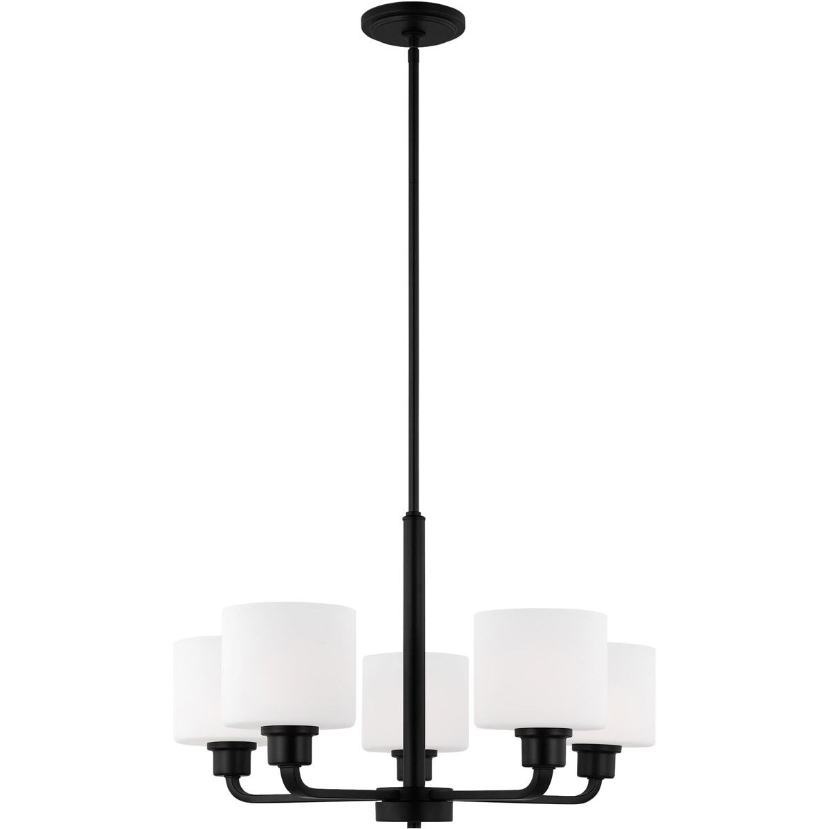 Canfield LED 23.88 inch Midnight Black Chandelier Ceiling Light