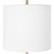 Eloise 20 inch 100 watt White Marble Table Lamp Portable Light