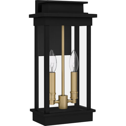 Noelle 2 Light 16 inch Matte Black Outdoor Wall Lantern