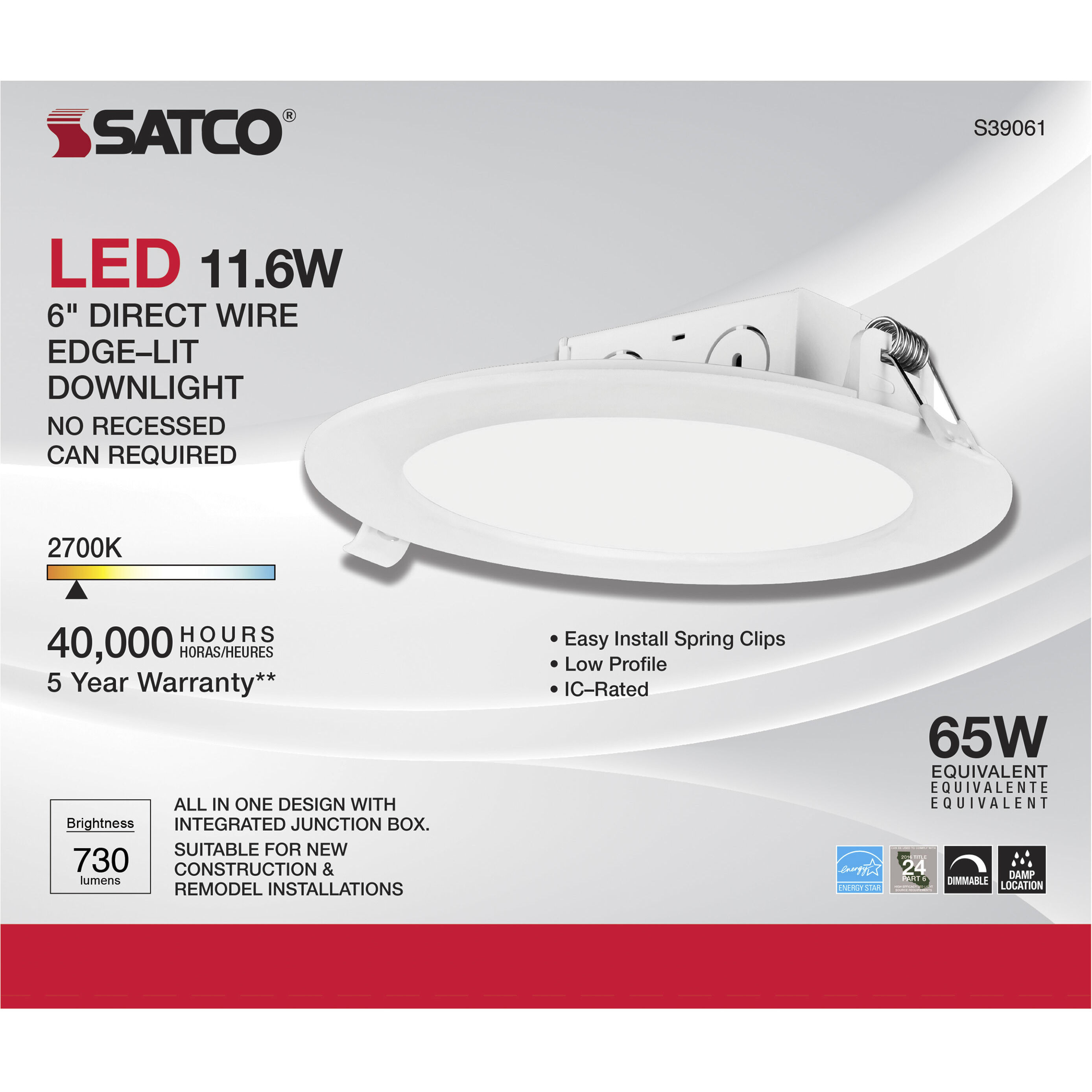 Edgewood LED Module White Recessed