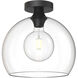 Alora Mood Castilla 1 Light 11.88 inch Matte Black Flush Mount Ceiling Light in Clear