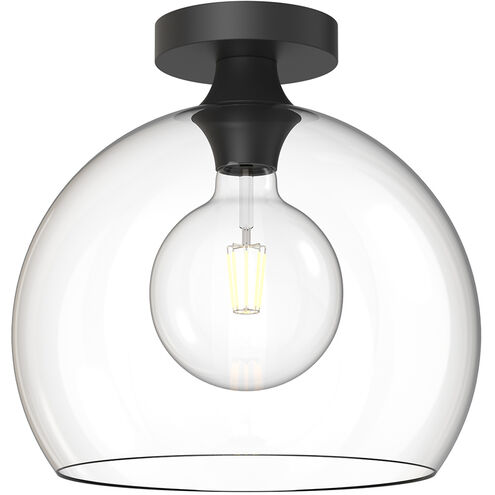 Alora Mood Castilla 1 Light 11.88 inch Matte Black Flush Mount Ceiling Light in Clear