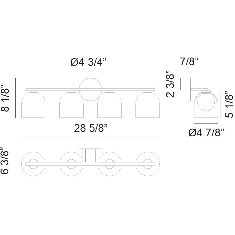 Derbishone Wall Sconce Wall Light in Black and Clear