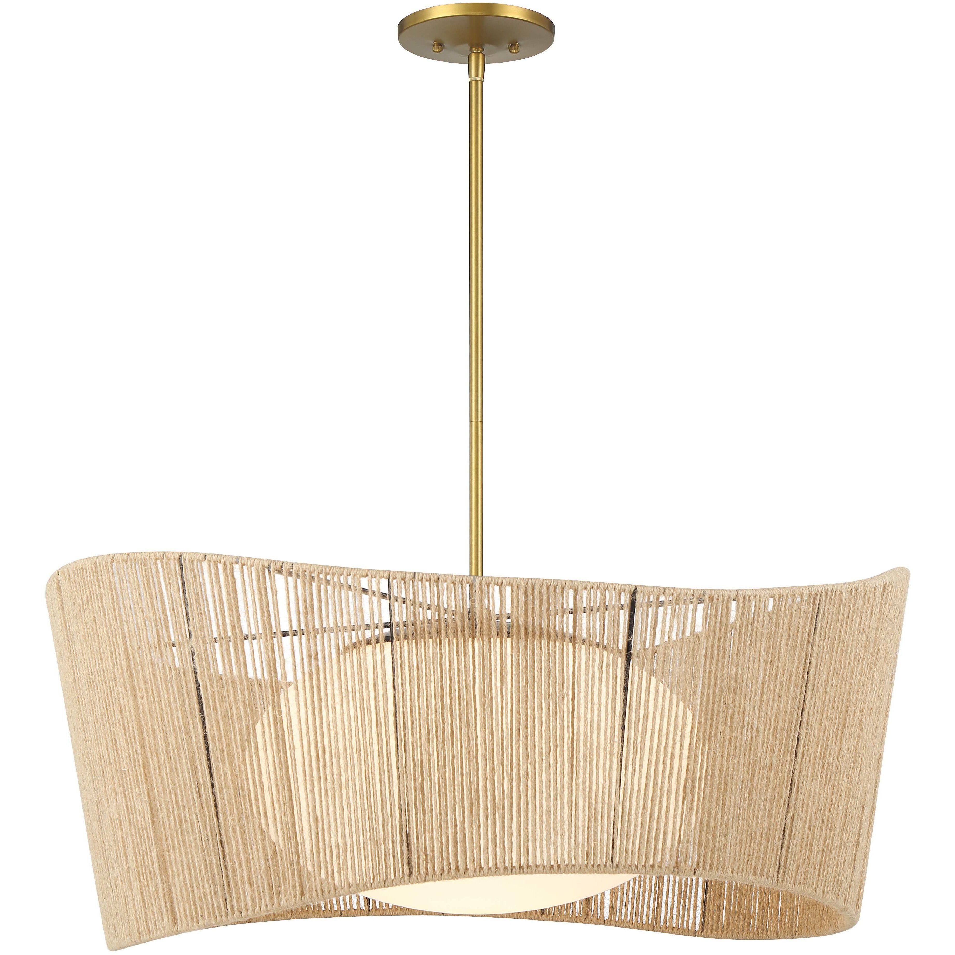 Key Largo 1 Light 28 inch Soft Brass Pendant Ceiling Light
