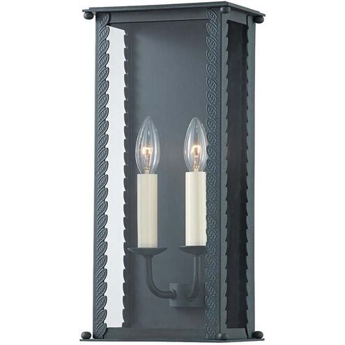 Zuma 2 Light 17 inch Verdigris Outdoor Wall Sconce