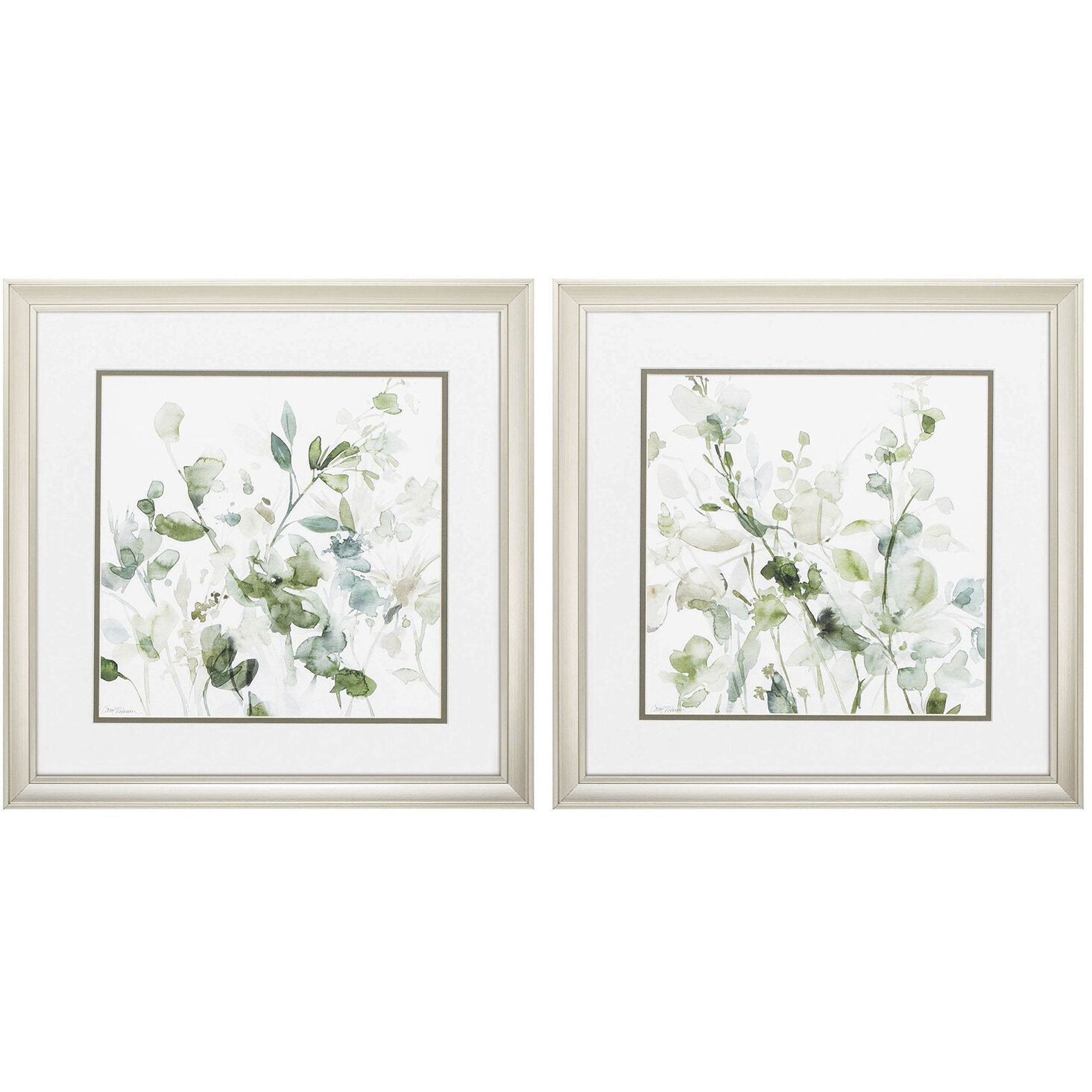 Florals Green and Neutral Framed Art, Propac