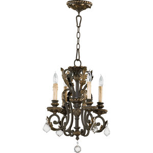 Rio Salado 4 Light 15 inch Toasted Sienna With Mystic Silver Mini Chandelier Ceiling Light