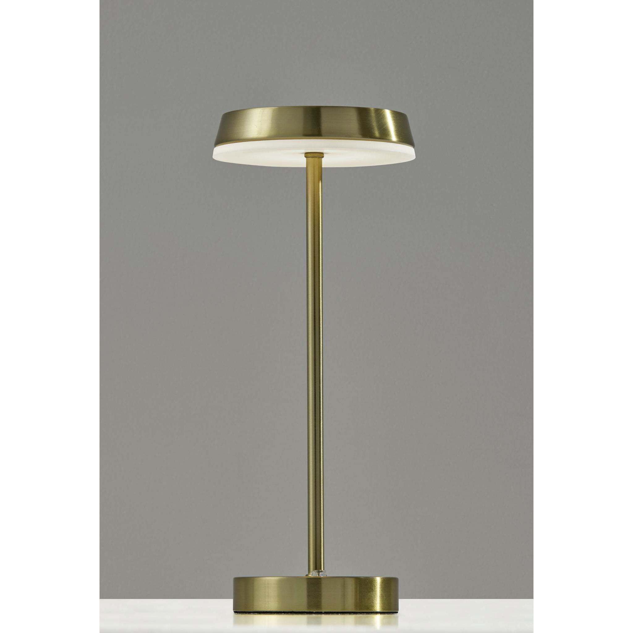 Tommy 15 inch 2.00 watt Antique Brass LED Cordless Table Lamp Portable Light