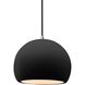 Radiance LED 7 inch Carbon Matte Black and Brushed Nickel Pendant Ceiling Light