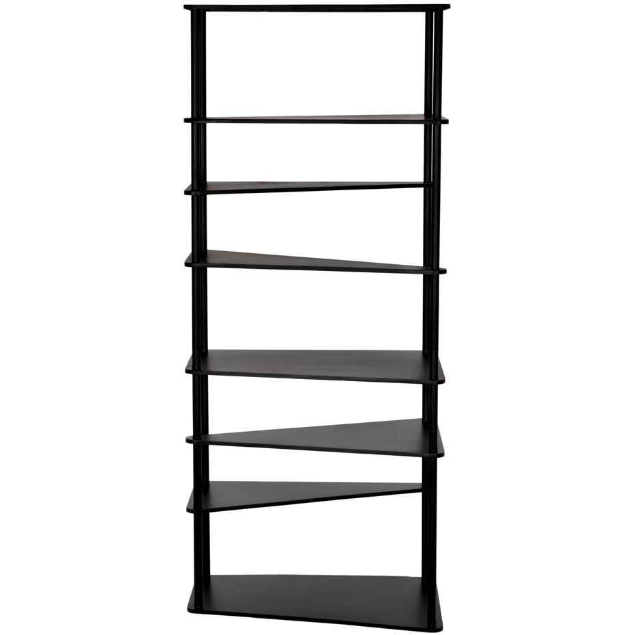 Everest Matte Black Bookcase