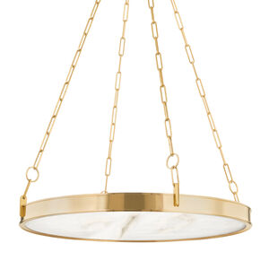 Kirby LED 30 inch Aged Brass Chandelier Ceiling Light