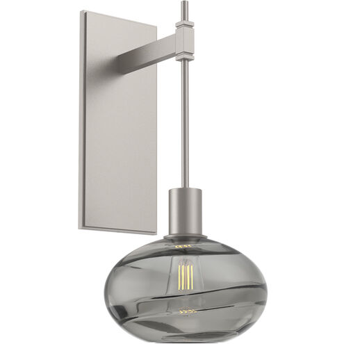 Coppa 1 Light 8 inch Beige Silver Indoor Sconce Wall Light in Metallic Beige Silver, Coppa Smoke, Tempo