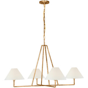 Chapman & Myers Ashton LED 44.5 inch Gilded Iron Sculpted Chandelier Ceiling Light, Extra Large