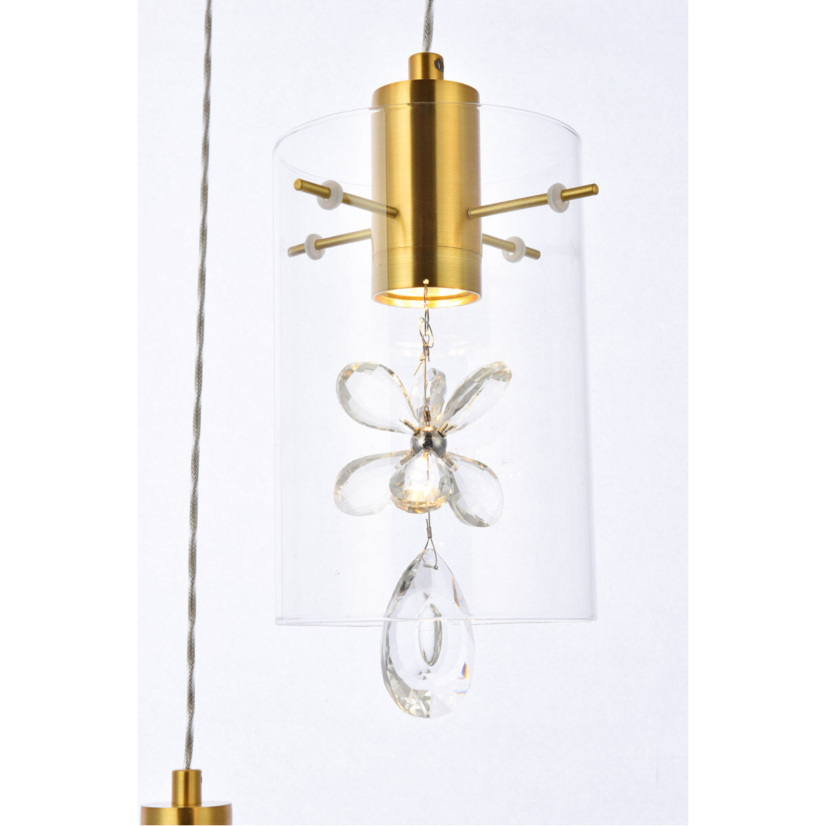 Elegant Lighting 5202D16G Hana 3 Light 16 inch Gold Pendant Elegant Lighting 5202D16G Hana 3 Light 16 inch Gold Pendant