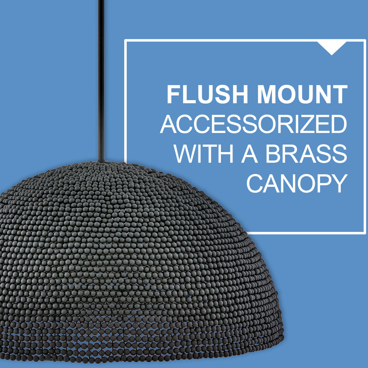 Dalia 1 Light 20 inch Black Pendant Ceiling Light, Pendant