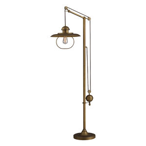 Amos Mill 70 inch 100.00 watt Antique Brass Floor Lamp Portable Light