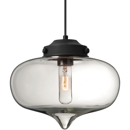 Mira 1 Light Black Cord Pendant Ceiling Light