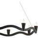 Serpentina 9 Light 37 inch Antique Black Chandelier Ceiling Light