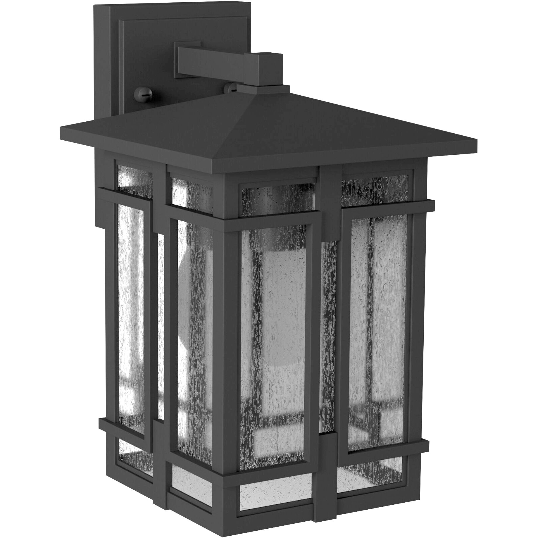 Tucker Outdoor Wall Mount Lantern in Museum Black, Small