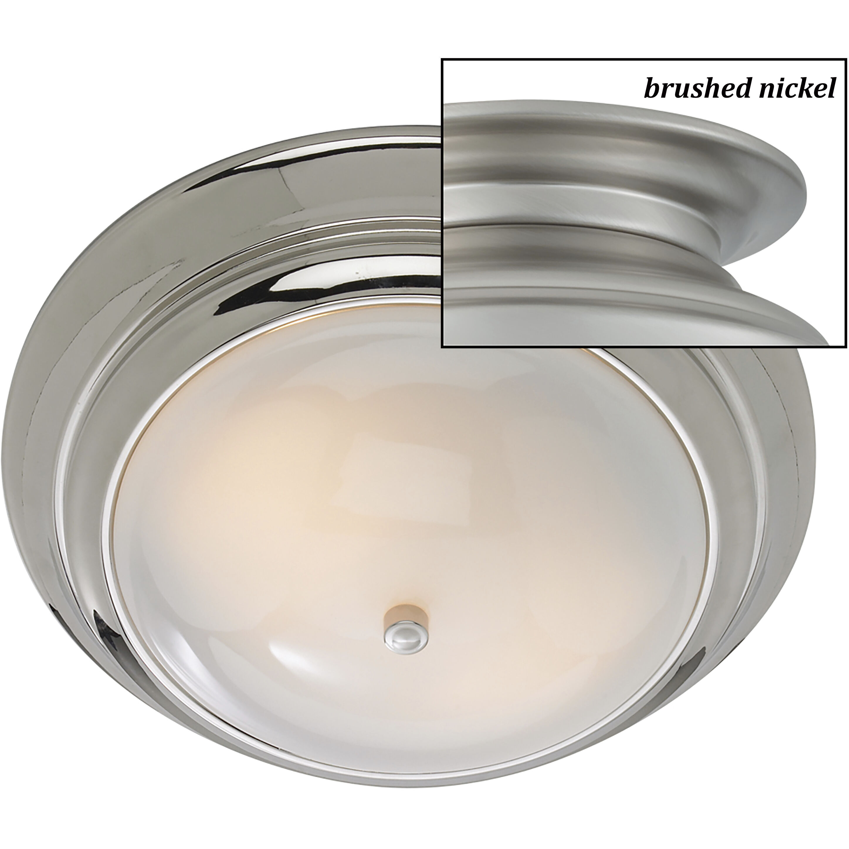 Clayton 2 Light 14 inch Brushed Nickel Flush Mount Ceiling Light