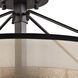 Diffusion 3 Light 18 inch Oil Rubbed Bronze with Beige and Silver Semi Flush Mount Ceiling Light in Incandescent