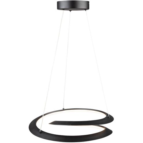 Ara LED 15.8 inch Black Down Pendant Ceiling Light