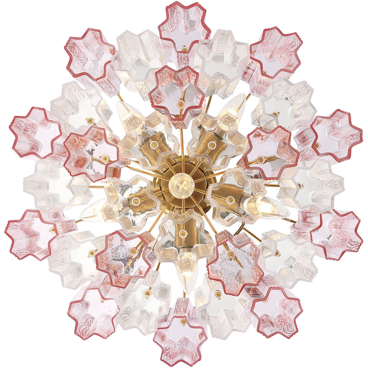 Addis 4 Light 17.75 inch Aged Brass Semi Flush Ceiling Light in Spring