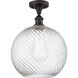 Ballston X-Large Twisted Swirl LED 12 inch Oil Rubbed Bronze Semi-Flush Mount Ceiling Light, Ballston