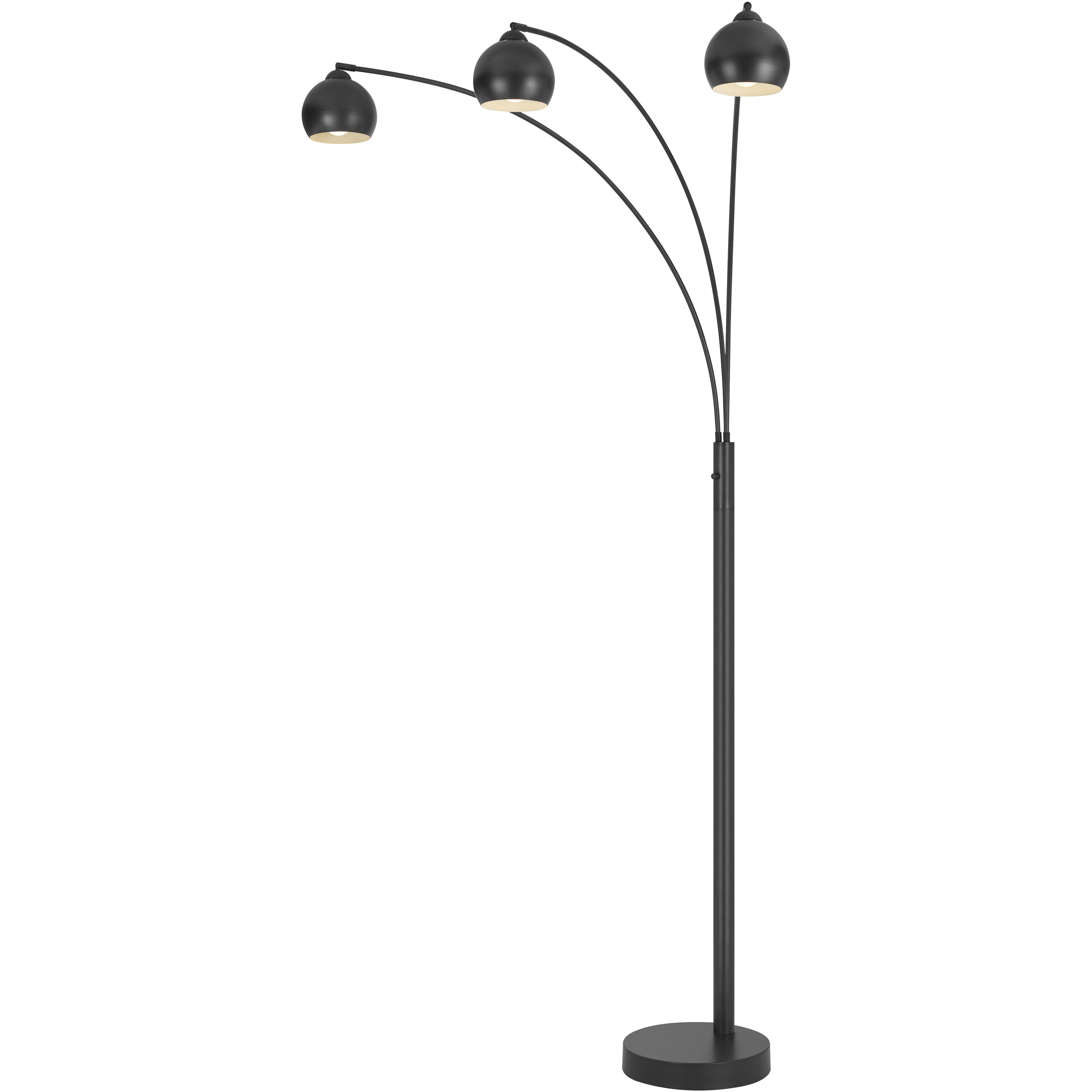 Carley 92.13 inch 60 watt Charcoal Grey Floor Lamp Portable Light