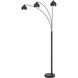 Carley 92.13 inch 60 watt Charcoal Grey Floor Lamp Portable Light