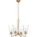 Alora Mood Salem 4 Light 22.5 inch Brushed Gold/Clear Glass Chandelier Ceiling Light