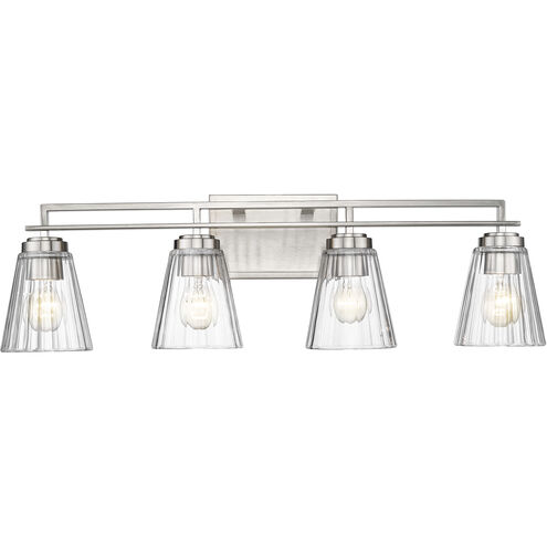Lyna 4 Light 30.5 inch Brushed Nickel Vanity Wall Light
