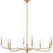 Alexa Hampton Chatsworth 8 Light 42 inch Gild Chandelier Ceiling Light