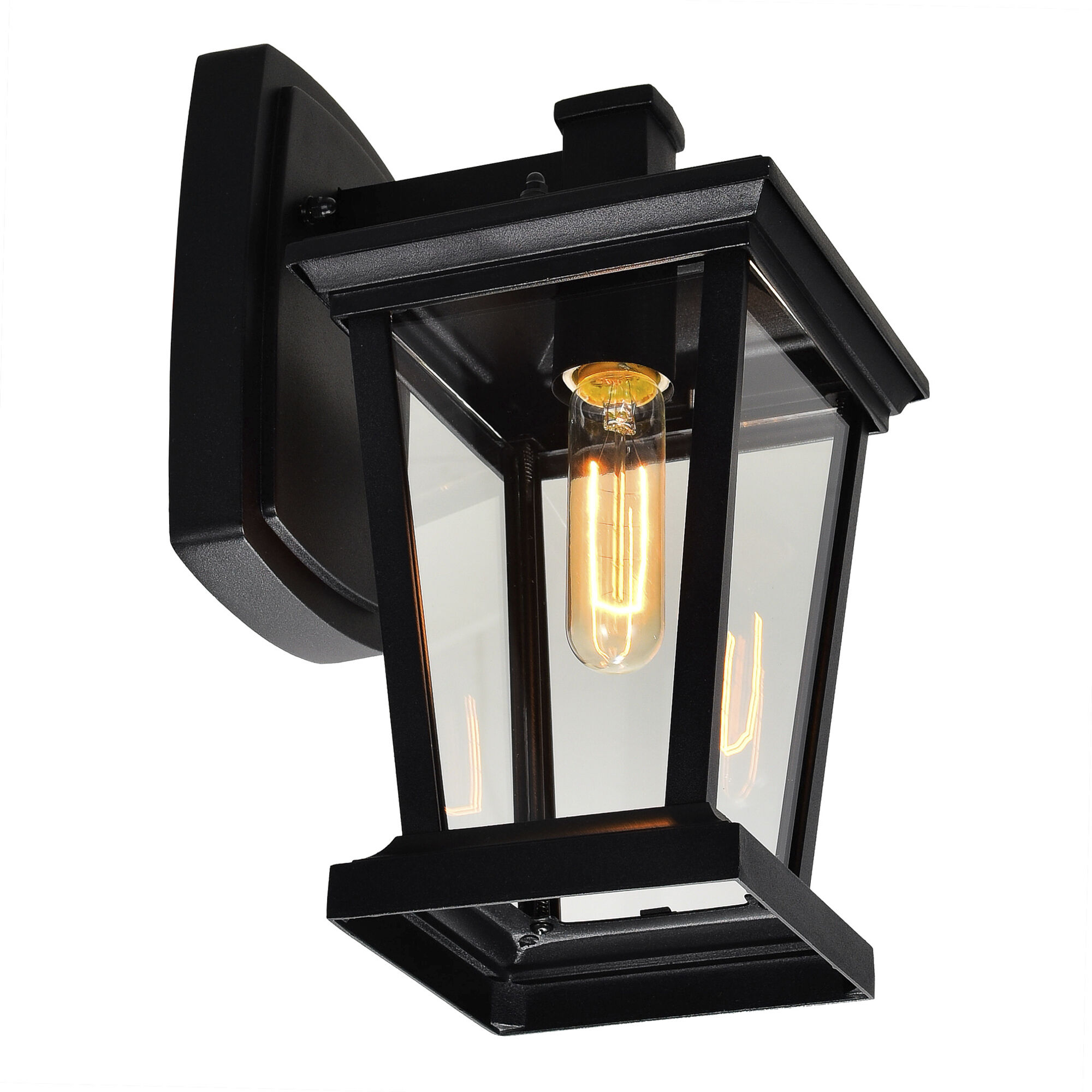 Leawood 1 Light 12.4 inch Black Outdoor Wall Light
