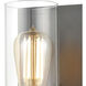 Bergenline 1 Light 6 inch Matte Black with Polished Nickel Vanity Light Wall Light