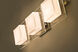 Alex 3 Light 23 inch Satin Nickel Vanity Lighting Wall Light in Halogen, Opal/Clear Glass