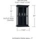 Mansell 3 Light 20 inch Black Outdoor Wall Lantern