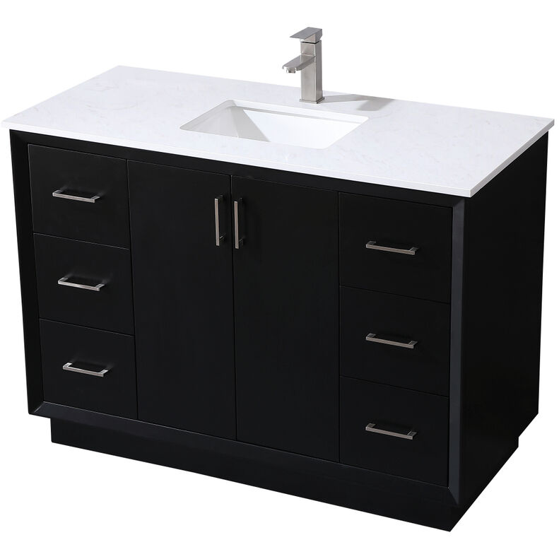 Hayes 48 X 22 X 35 inch Black Vanity Sink Set