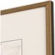 Geometrics Collection Antique Gold Wood With Embossed Weave Pattern Framed Art